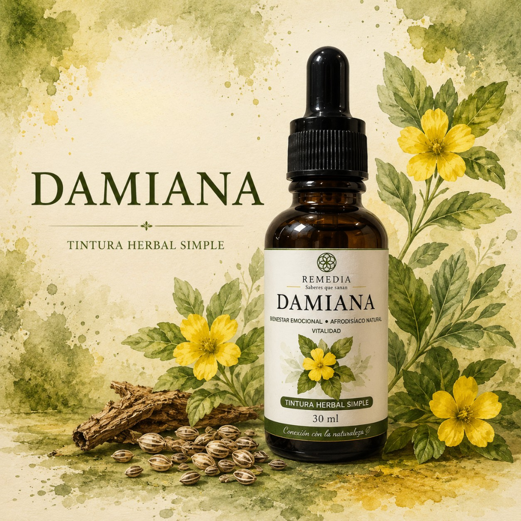 Tintura de Damiana — Extracto Herbal para Energía, Ánimo y Libido