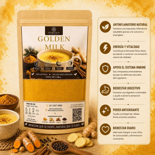Golden Milk — Bebida Funcional de Cúrcuma para Bienestar Digestivo