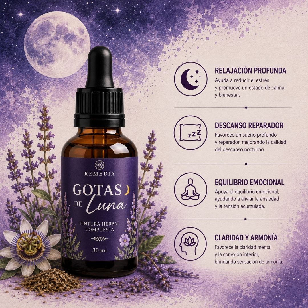 Gotas de Luna — Tintura Herbal para el Descanso y el Bienestar Nocturno