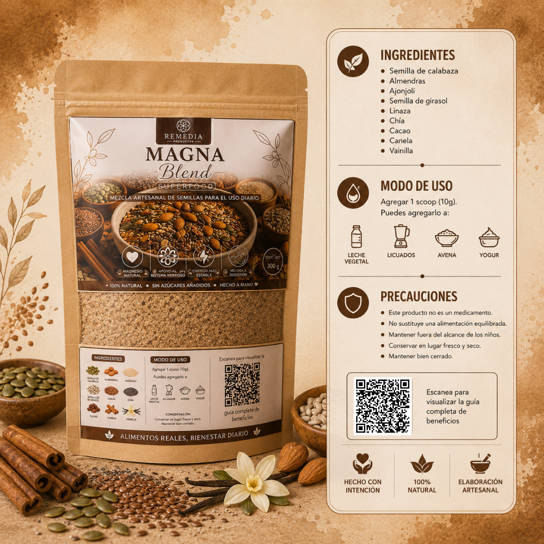 Magna Blend — Mezcla de Semillas y Superalimentos con Proteína Vegetal