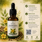 Tintura de Damiana — Extracto Herbal para Energía, Ánimo y Libido