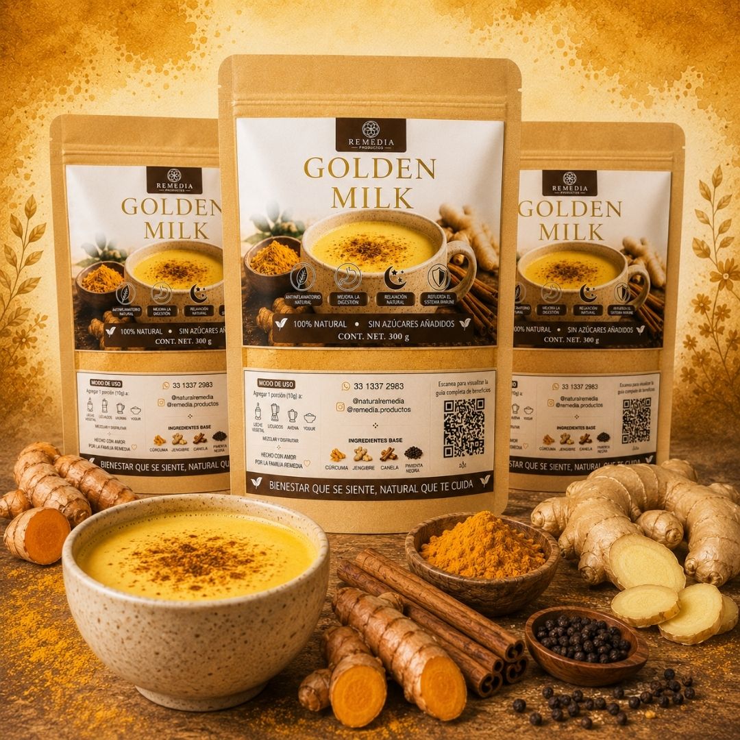 Golden Milk — Bebida Funcional de Cúrcuma para Bienestar Digestivo
