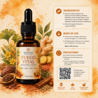 Fuego Vital — Tintura Herbal Energizante y Claridad Mental