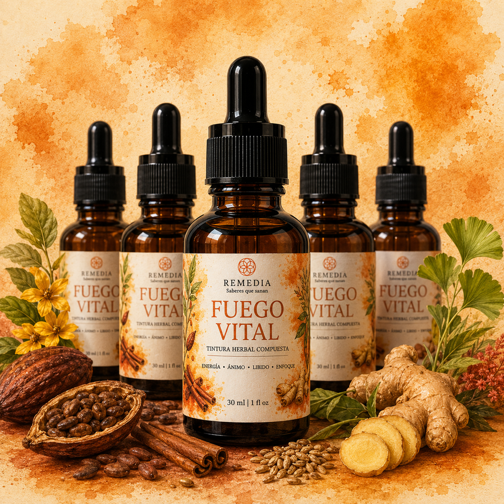 Fuego Vital — Tintura Herbal Energizante y Claridad Mental