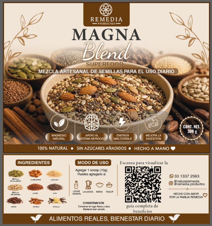 Magna Blend — Mezcla de Semillas y Superalimentos con Proteína Vegetal