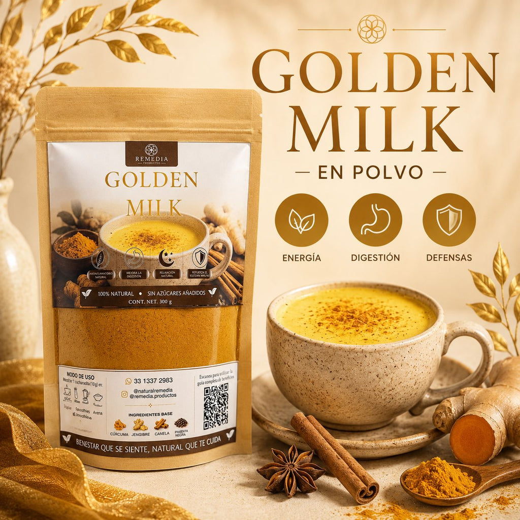 Golden Milk — Bebida Funcional de Cúrcuma para Bienestar Digestivo